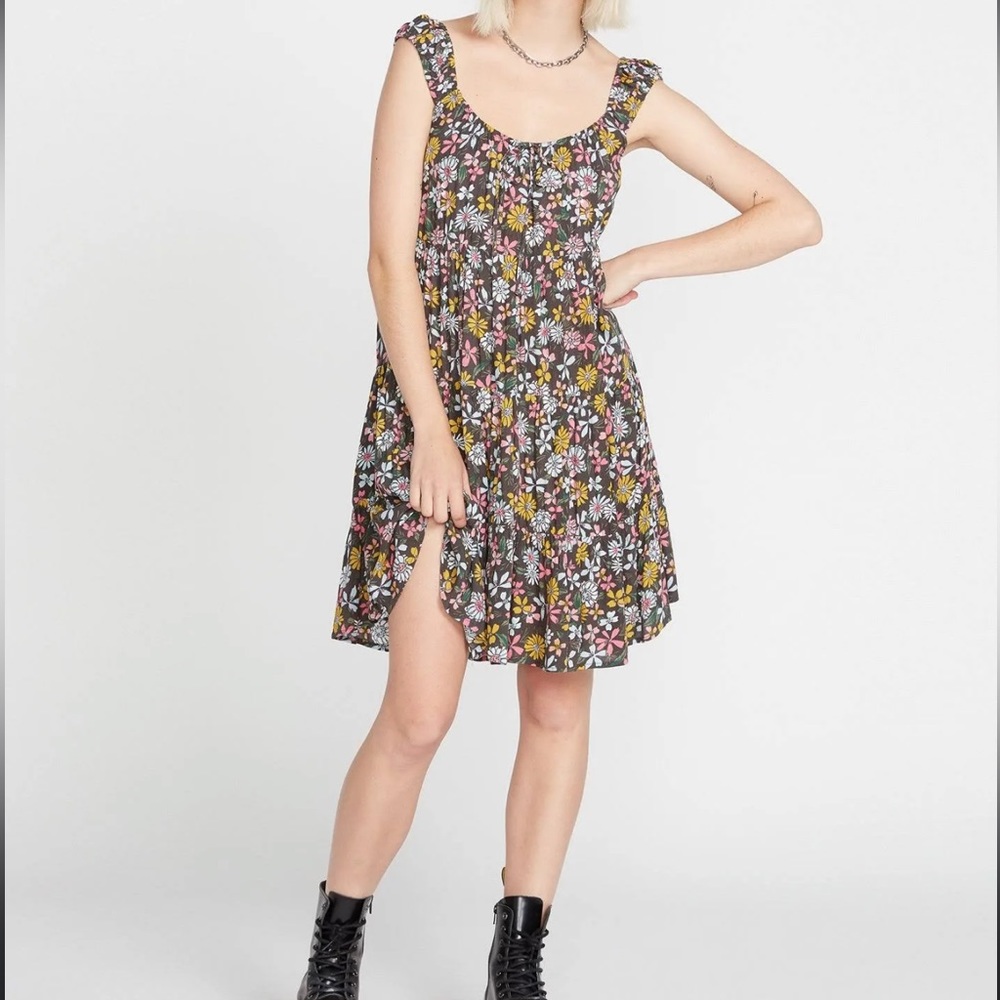 Volcom Happy Dazee Dress Espresso Medium